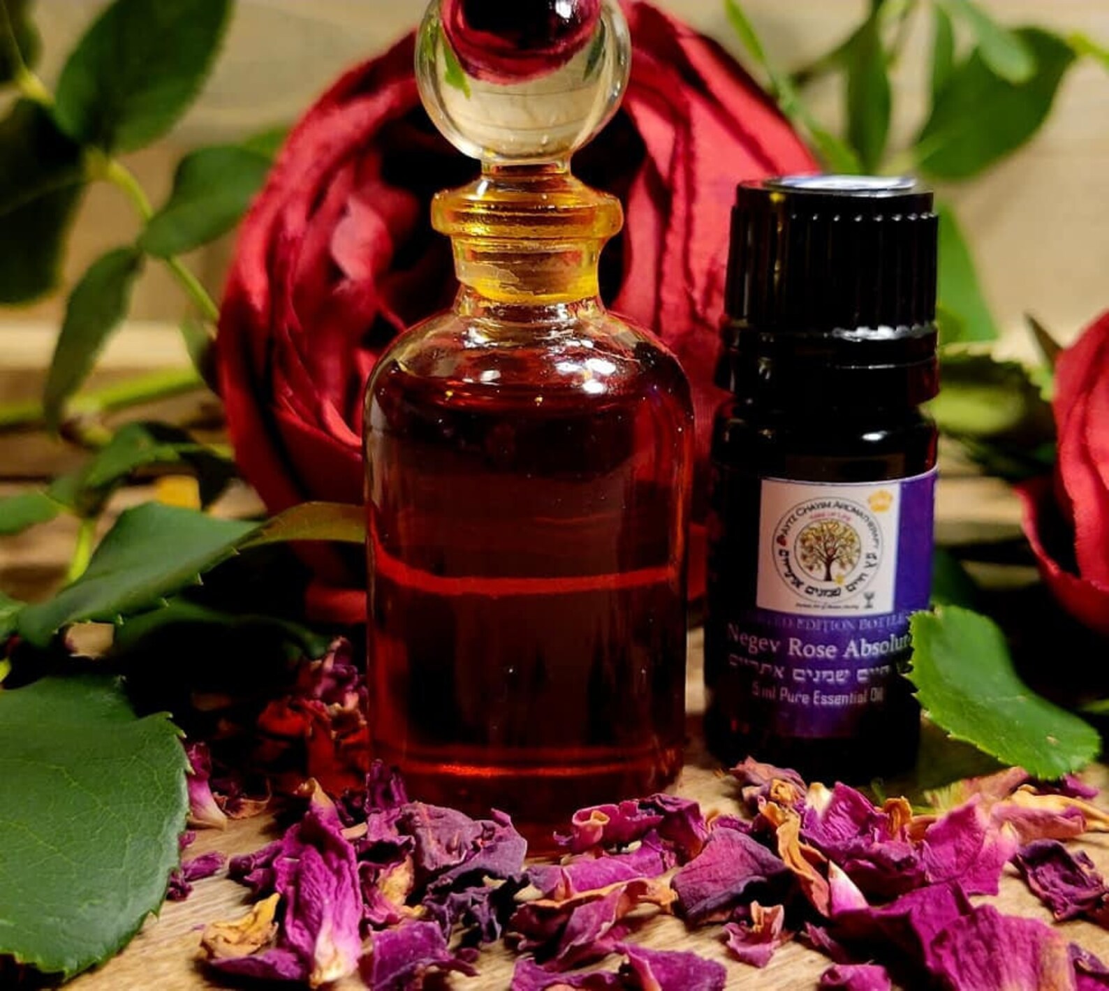 Original Negev Rose Abs 5ml High Quality Essential Oil- Israel Limited  Supply Comes in a MIRON VIOLETGLASS BOTTLE - Aytz Chayim Aromatherapy